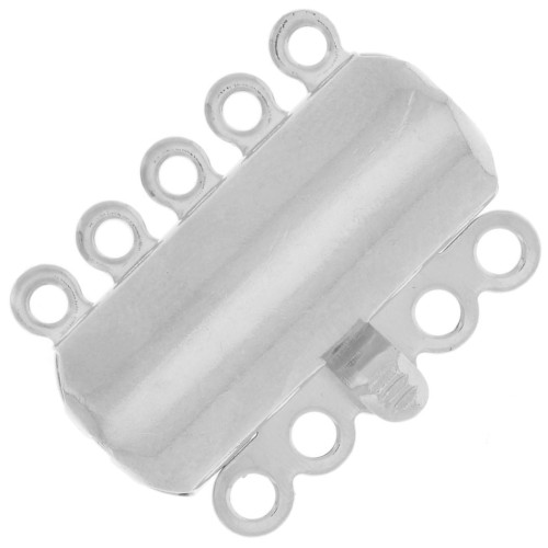 Chiusura 5 fili mm. 19x15 argentato