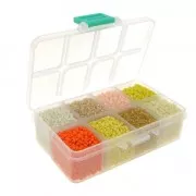 Assortimento rocailles 12/0 -  2 mm - 3 effetti - Mix di giallo x1