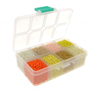 Assortimento rocailles 12/0 -  2 mm - 3 effetti - Mix di giallo x1