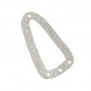 Distanziatore/Chandelier martellato 4 fori da decorare in ottone 33 mm rodiato x1|raw }}