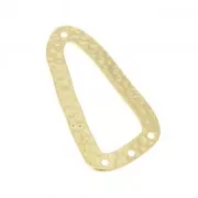 Distanziatore/Chandelier ottone martellato 4 fori 33 mm light gold x1