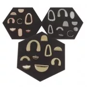 Distanziatore/Chandelier multi foro in ottone 20x20 mm rodiato x1