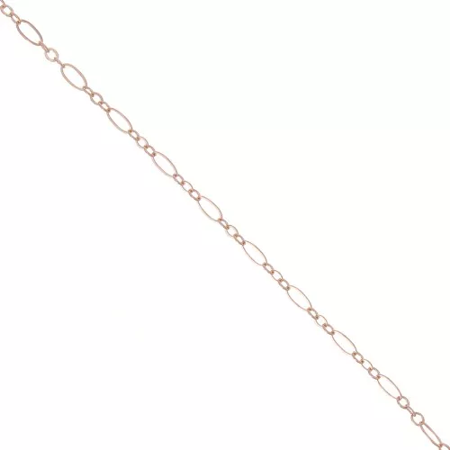 Catena maglie alternate (1x3) 2,4 mm in Gold filled rosa x 1 m