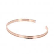 Base Eco in ottone per bracciale con bordo incurvato 4x170 mm oro rosa x1|raw }}