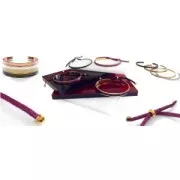 Base Eco in ottone per bracciale con bordo incurvato 4x170 mm argentato x1