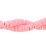 Perle rondelle in pasta polimerica Heishi 5x1 mm Rosa x39 cm