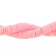 Rosa - Perle rondelle in pasta polimerica Heishi 5x1 mm Rosa x39 cm Perle rondelle in pasta polimerica Heishi 5x1 mm Rosa x39 cm