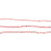 Perle rondelle in pasta polimerica Heishi 5x1 mm Rosa x39 cm