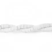 Perle rondelle in pasta polimerica Heishi 5x1 mm Bianco x38 cm