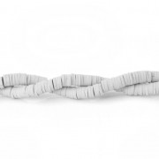 Perle rondelle in pasta polimerica Heishi 5x1 mm Grigio chiaro x39 cm