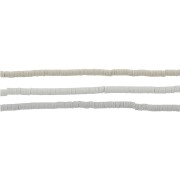 Perle rondelle in pasta polimerica Heishi 5x1 mm Grigio chiaro x39 cm