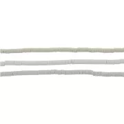 Perle rondelle in pasta polimerica Heishi 5x1 mm Grigio chiaro x39 cm