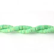 Perle in pasta polimerica Heishi 5x1 mm Multi Fluo Green x39 cm