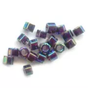 Miyuki Delica 11/0 Hex Cut DBC0005 - Blu iris variegato metallizzato x8g