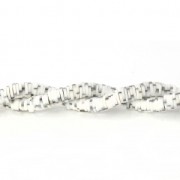 Perla in pasta polimerica Heishi 5x1 mm Bianco e Nero x39 cm