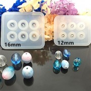 Stampo di silicone per realizzare perle ovali di 16 mm in resina