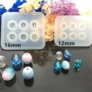 Stampo di silicone per realizzare perle ovali di 16 mm in resina