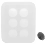 Stampo di silicone per realizzare perle di oliva 14x12 mm resina