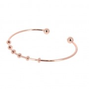 Base Eco in ottone per bracciale con palline 4x170 mm oro rosa x1|raw }}