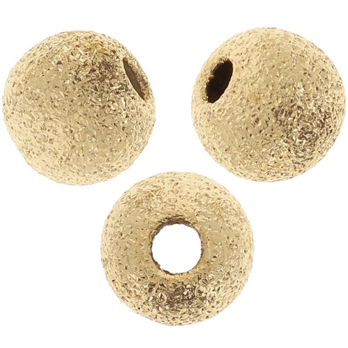 Palle diamantate mm. 6 dorata con oro fino x5