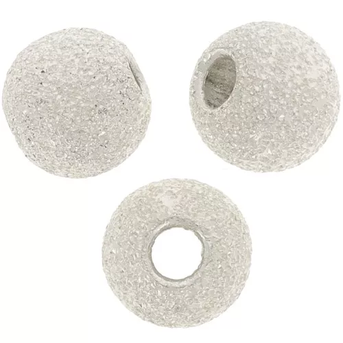 Palle diamantate mm. 6 argentata x5