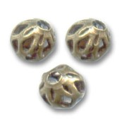 Perle rotonde in filigrana 4 mm Bronzo x20