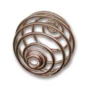 Gabbia per perline mm. 10 rame antico x1