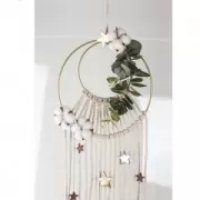 Cerchio nudo in metallo per acchiappasogni e abat-jour 15cm oro antico