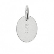 Bollatina 925 medaglia ovale anellino chiuso 10 mm Argento 925