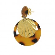 Pendente a conchiglia 20 mm- Dorato con oro fino x1
