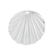 Pendente conchiglia 25 mm per la creazione di bijoux DIY Placcatura argento fino x1