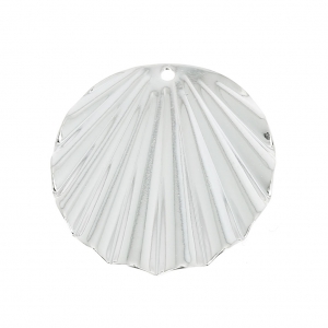 Pendente conchiglia 25 mm per la creazione di bijoux DIY Placcatura argento fino x1