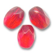 Perla a forma di oliva sfaccettate 6x4 mm - Light Siam x25