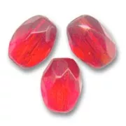 Perla a forma di oliva sfaccettate 6x4 mm - Light Siam x25