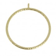 Anello lavorato per perla mezzo foro in Gold filled  Taglia 54 x1|raw }}