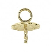 Gancetto per perlina mezzo foro 8/10/12 mm- Gold filled x1|raw }}