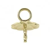 Gancetto per perlina mezzo foro 8/10/12 mm- Gold filled x1