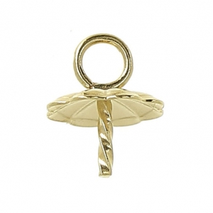 Gancetto per perlina mezzo foro 8/10/12 mm- Gold filled x1