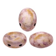 Perle in vetro Samos® par Puca® 5x7mm Opaque Mix Rose Gold Ceramic Look x10g
