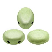 Perle in vetro Samos® par Puca® 5x7mm Opaque Light Green Ceramic Look x10g|raw }}