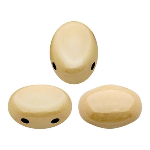 Perle in vetro Samos® par Puca® 5x7mm Opaque Beige Ceramic Look x10g