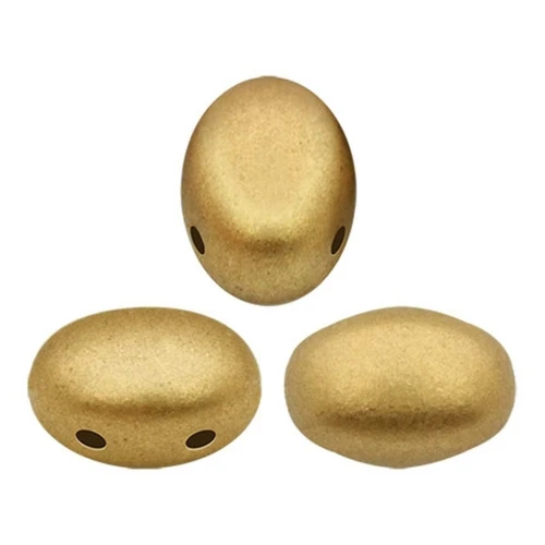 Perle in vetro Samos® par Puca® 5x7mm Gold Mat x10g