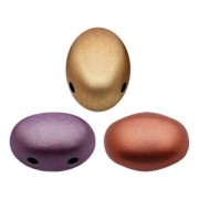 Perle in vetro Samos® par Puca® 5x7mm Gold Iris Mat x10g|raw }}