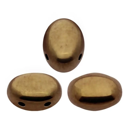 Perle in vetro Samos® par Puca® 5x7mm Dark Gold Bronze x10g