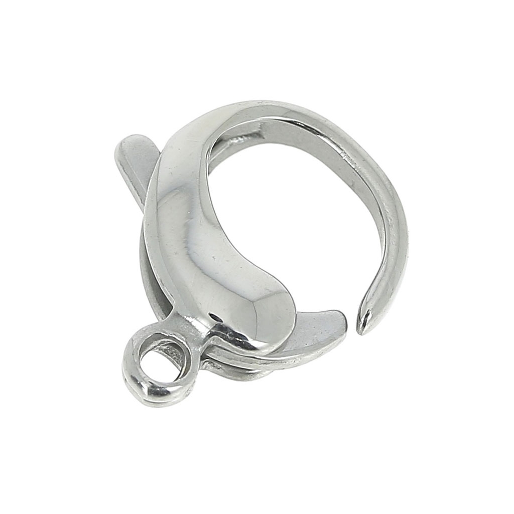 Vintageparts 10 Moschettoni In Acciaio Inox 304 Per Gioielli Fai Da Te – 9x6 Mm, Foro 1,15 Mm, Lucidati A Mano - 5