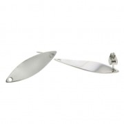 Monachelle navette twist da decorare 32x8 mm Acciaio Inox x2