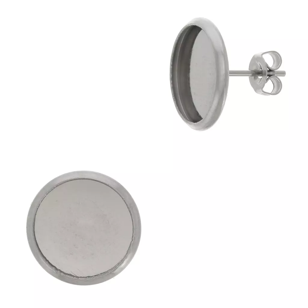Healifty 20 basi per anelli 12 mm in acciaio inox per taglio cabochon