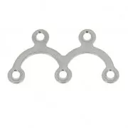 Connettori/distanziatori 2 ponti 18x9 mm Acciaio inox x6