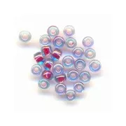 Rocaille Miyuki 11/0 340 - Aqua AB Hot Pink Lined