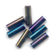 Tubi di perle Preciosa 6,5x2 mm Jet AB x20g|raw }}